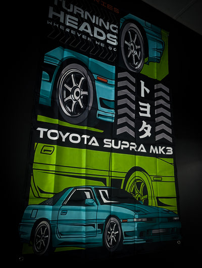 Toyota Supra MK3 Workshop Banner Flag