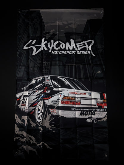 NEW! BMW "SKYCOMER Motorsport Design" Workshop Banner Flag