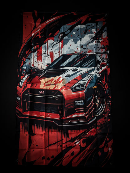 NEW! NISSAN R35 GTR Workshop Banner Flag