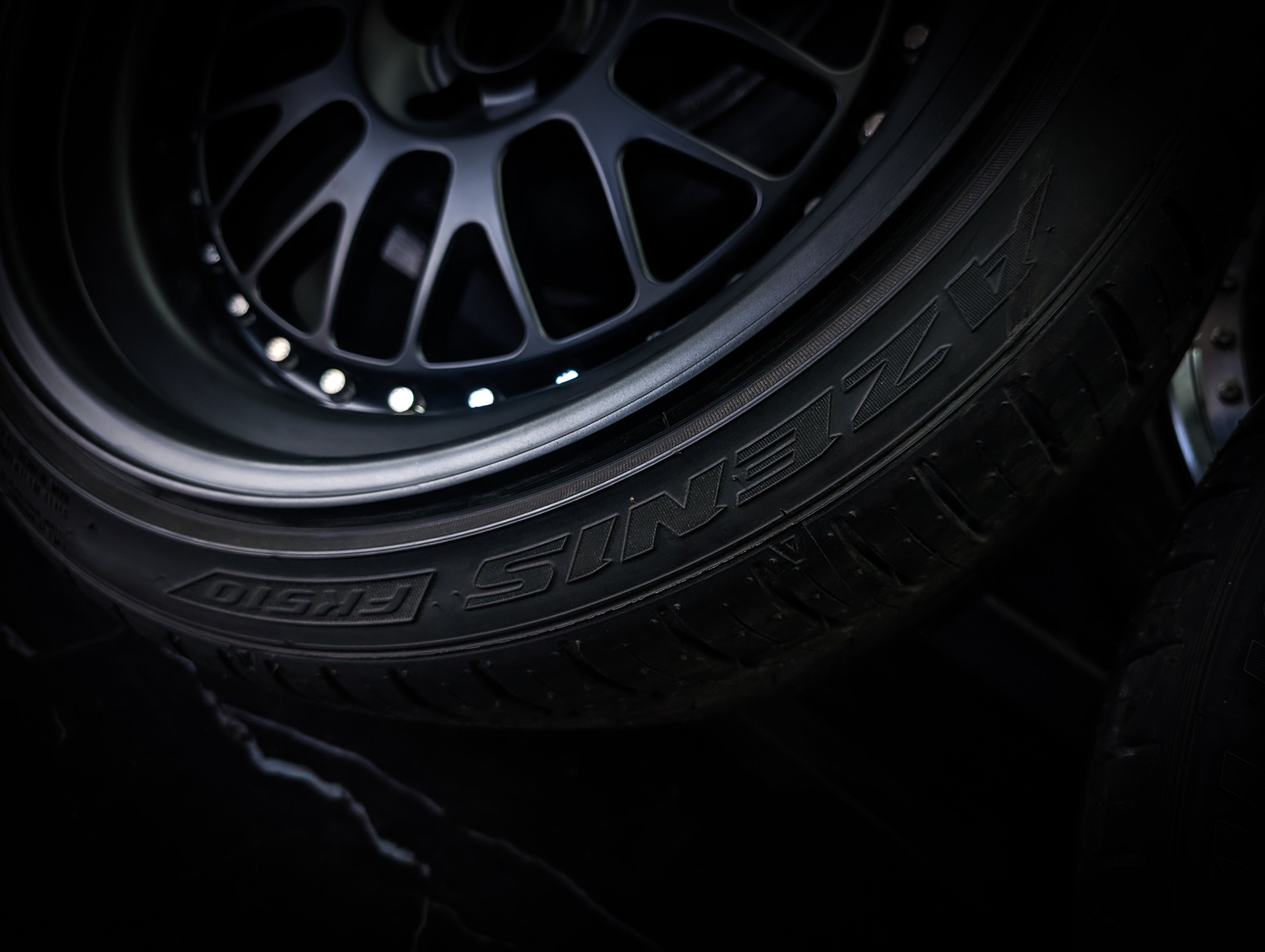 18" CUSTOM 2 Piece Satin Black Mesh Wheels x 4