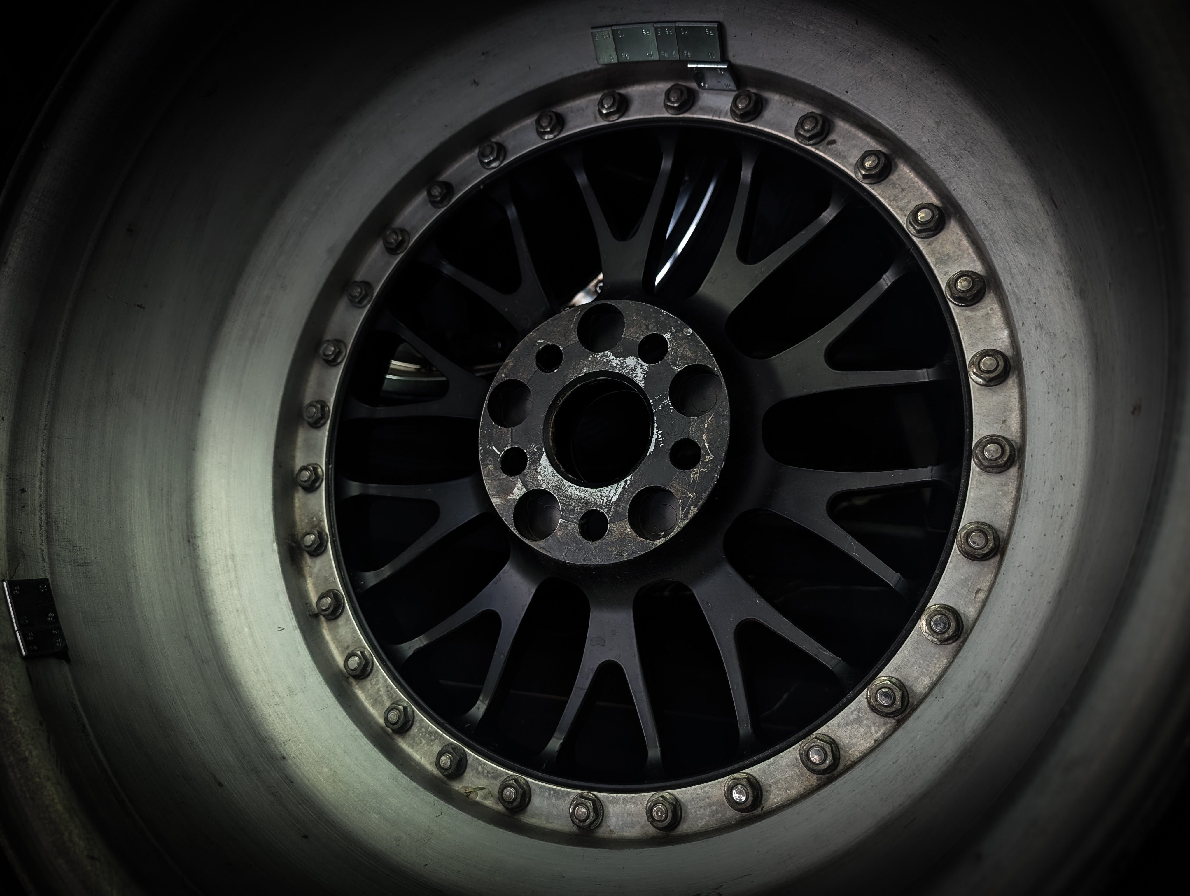 18" CUSTOM 2 Piece Satin Black Mesh Wheels x 4