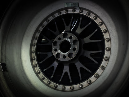 18" CUSTOM 2 Piece Satin Black Mesh Wheels x 4