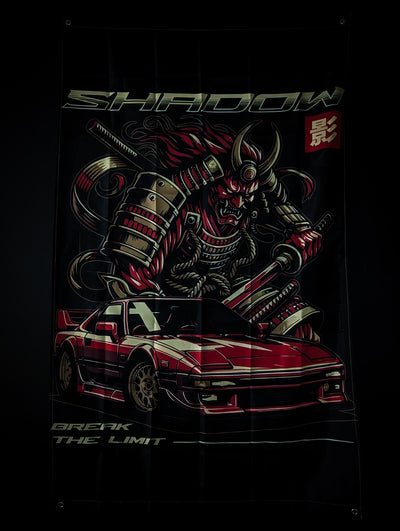 TOYOTA MR2 Shadow "Break The Limit" Samurai Workshop Banner Flag