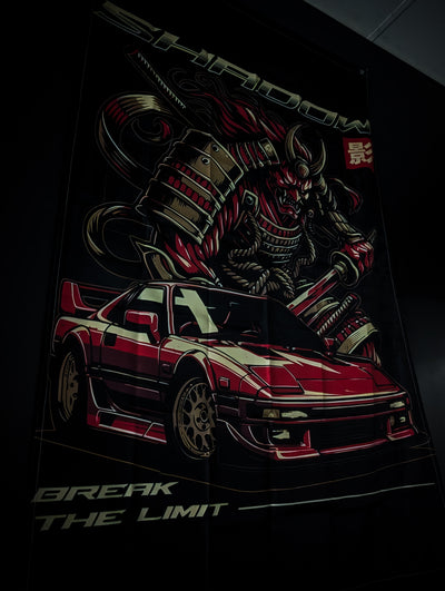 TOYOTA MR2 Shadow "Break The Limit" Samurai Workshop Banner Flag
