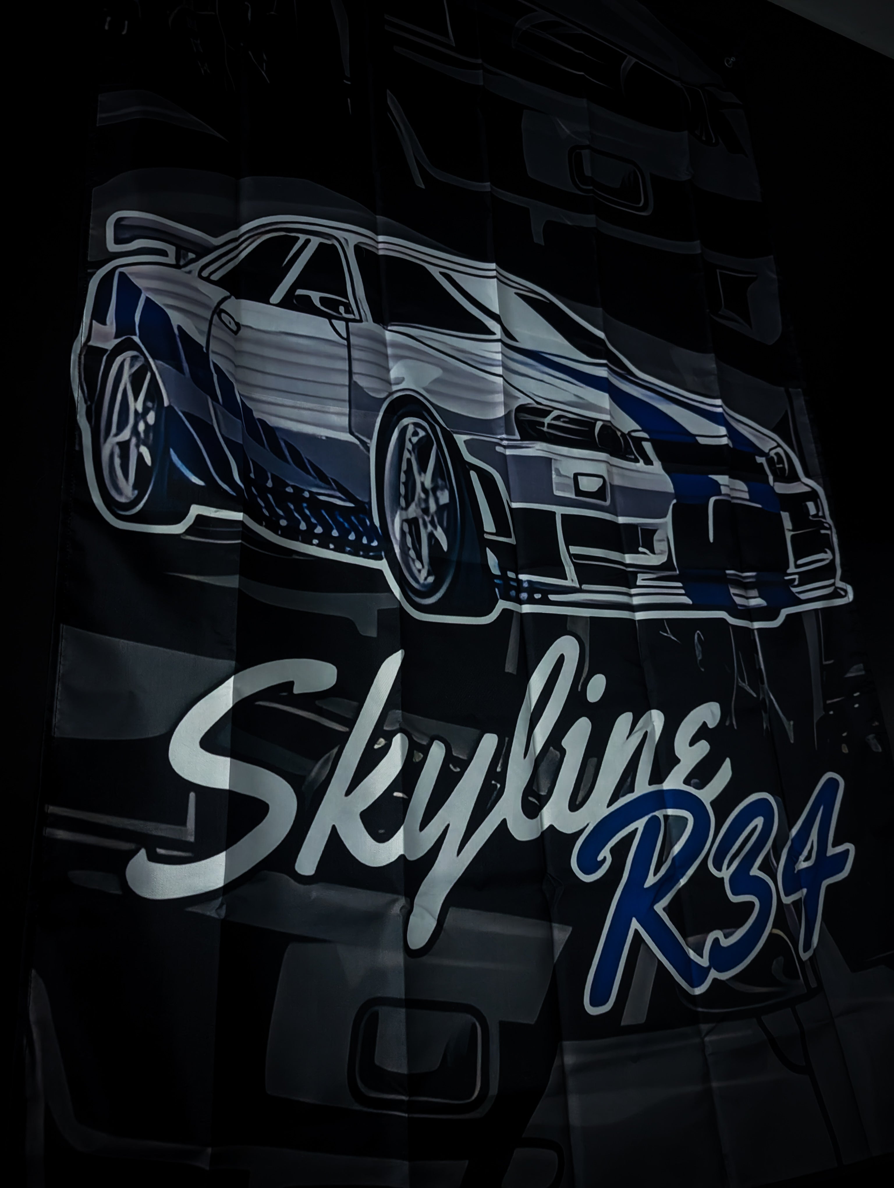 NEW! Nissan R34 Skyline "Paul Walker Edition" Workshop Banner Flag