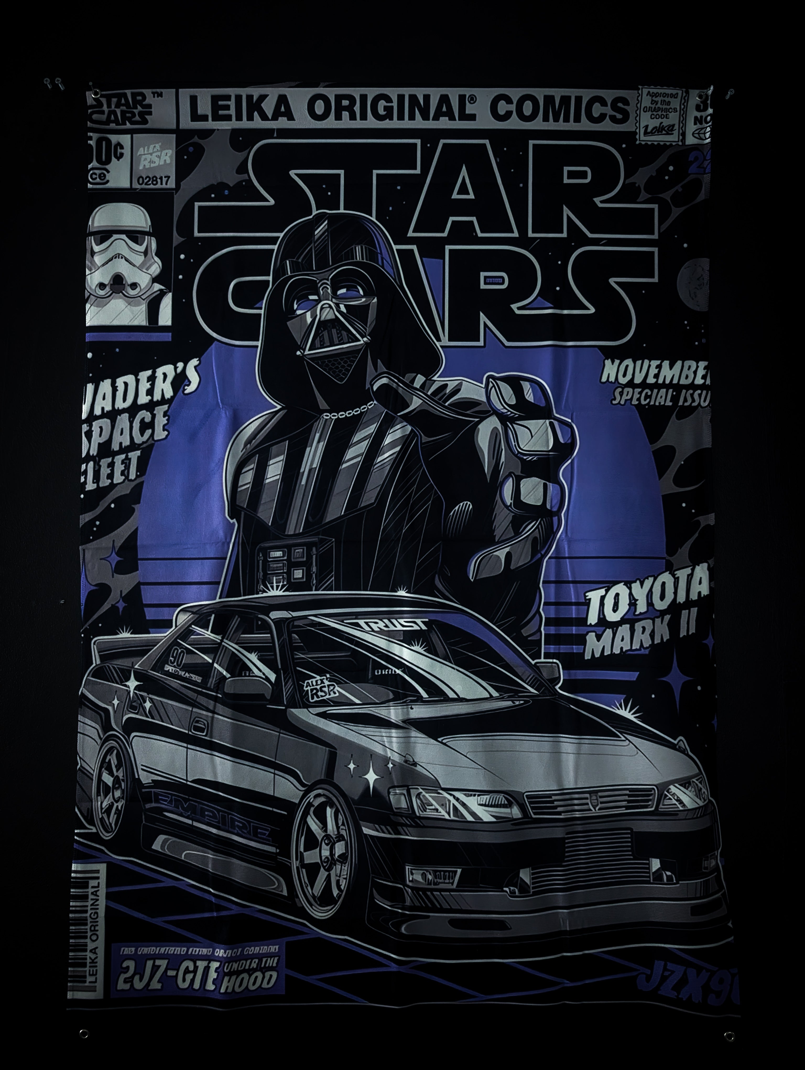 NEW! DARTH VADER Toyota Mark II Chaser Workshop Banner Flag