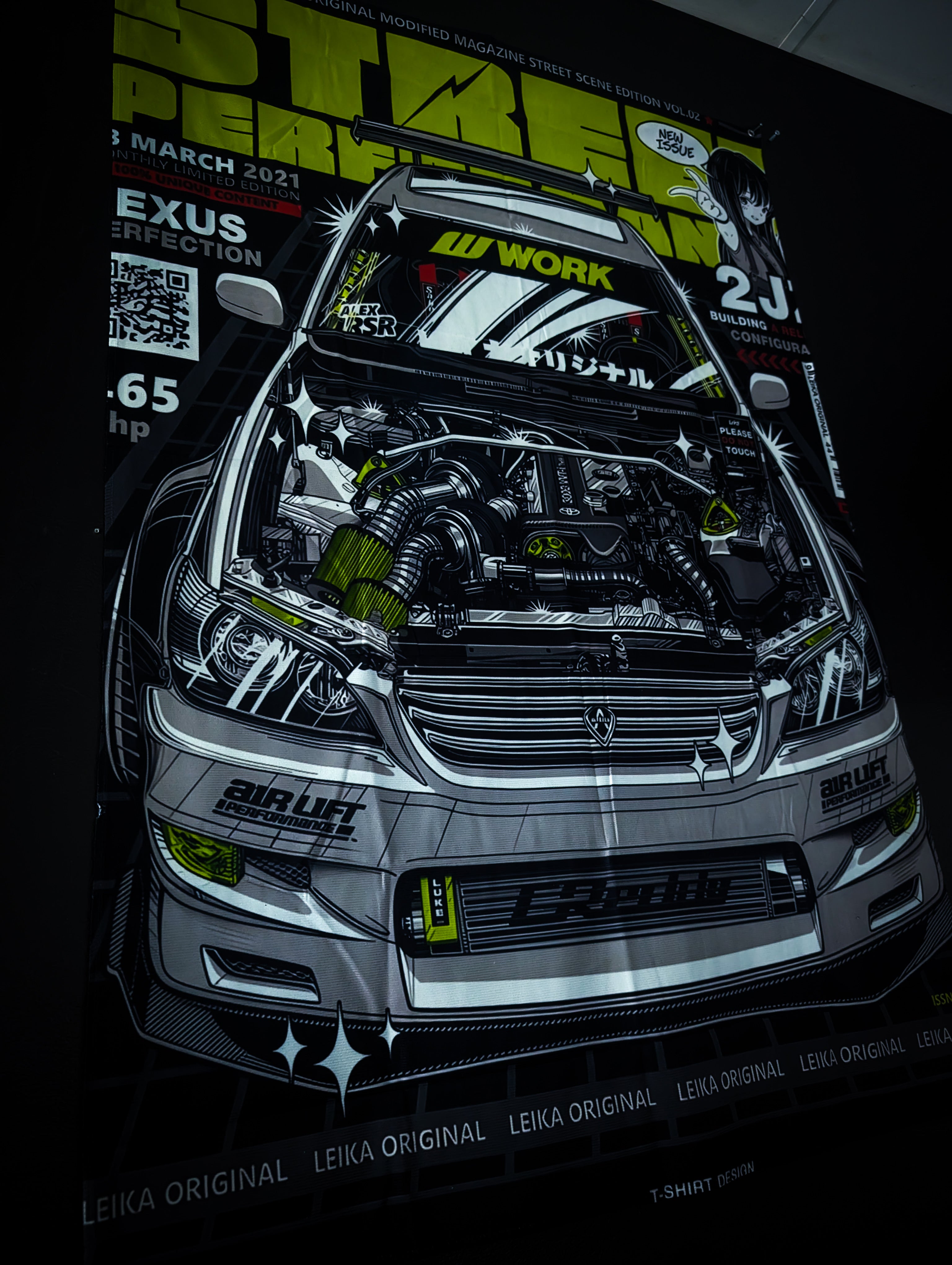 NEW! LEXUS Street Performance 2JZ Workshop Banner Flag