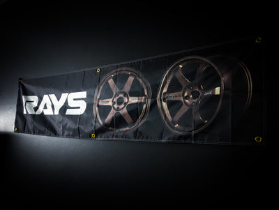 RAYS TE37 Bronze Wheels Workshop Banner Flag