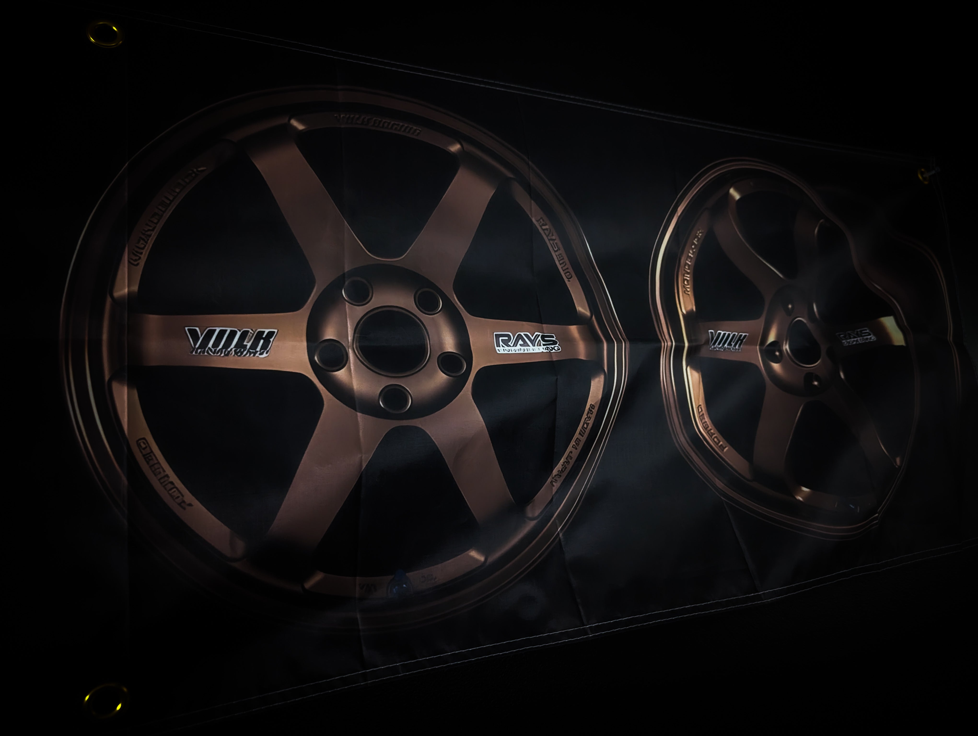 NEW! RAYS TE37 Bronze Wheels Workshop Banner Flag