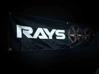RAYS TE37 Bronze Wheels Workshop Banner Flag