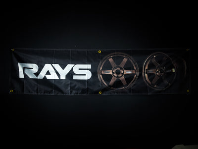 RAYS TE37 Bronze Wheels Workshop Banner Flag