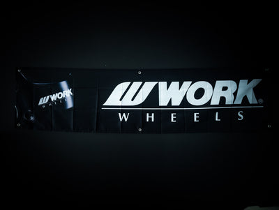 WORK WHEELS Black Meister Spoke Workshop Banner Flag