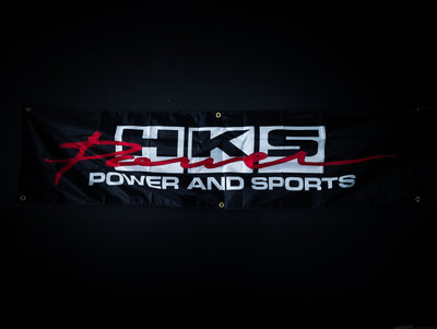 HKS Power and Sports Workshop Banner Flag