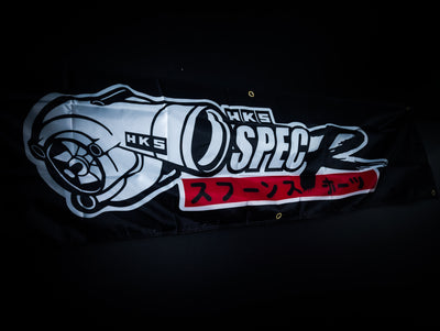 HKS Spec R Turbo Workshop Banner Flag