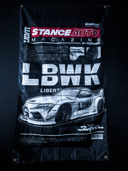 NEW! TOYOTA Supra MK5 LBWK Workshop Banner Flag