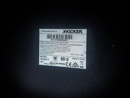 KICKER 5 Channel 800watt RMS Amplifier with Remote Control