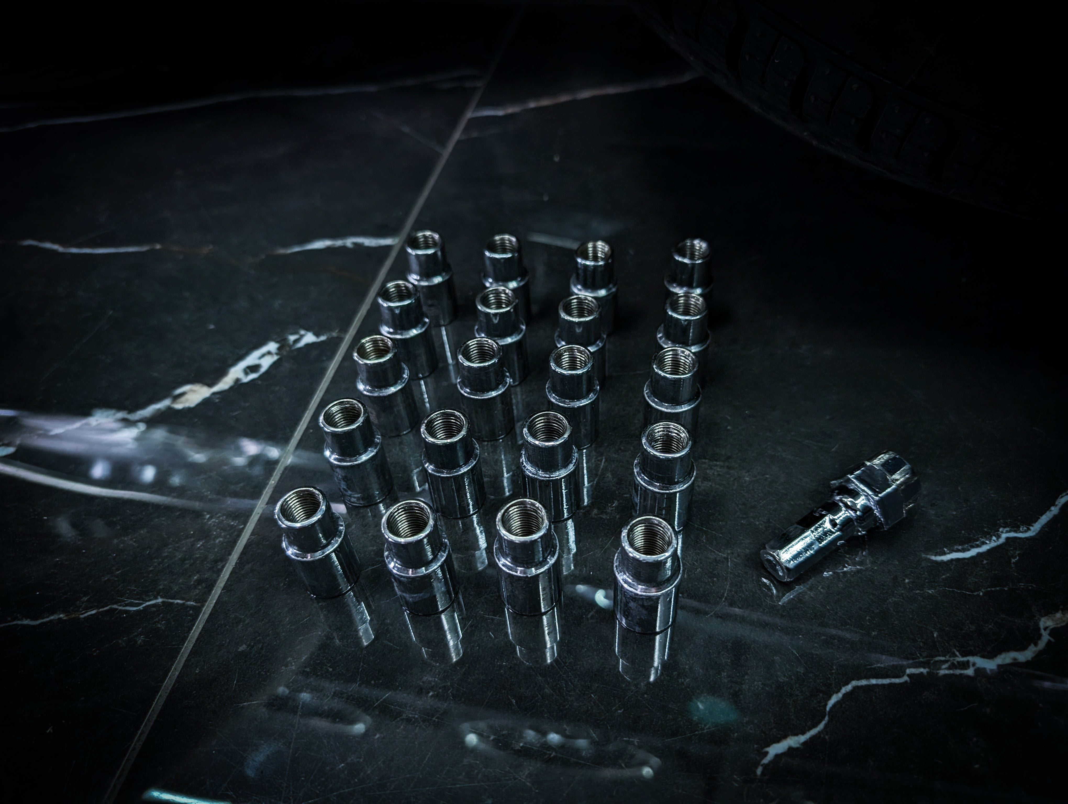 18" VOLK RAYS GTC Face 1 High Bright Silver 2 Piece Wheels x 4