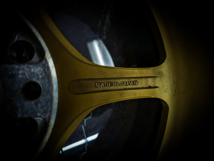 18" RAYS GRAM LIGHTS 57c Early Generation Gold Monoblock Wheels x 4