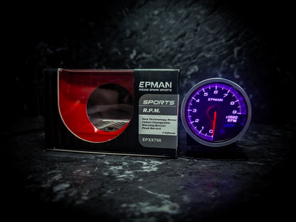 10 Colour Variable Stepper Motorized 52mm RPM Gauge