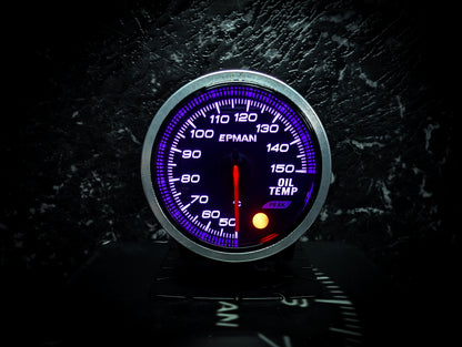 10 Colour Variable Stepper Motorized 52mm Oil Temperature Gauge
