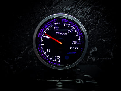 10 Colour Variable Stepper Motorized 52mm Volt Gauge