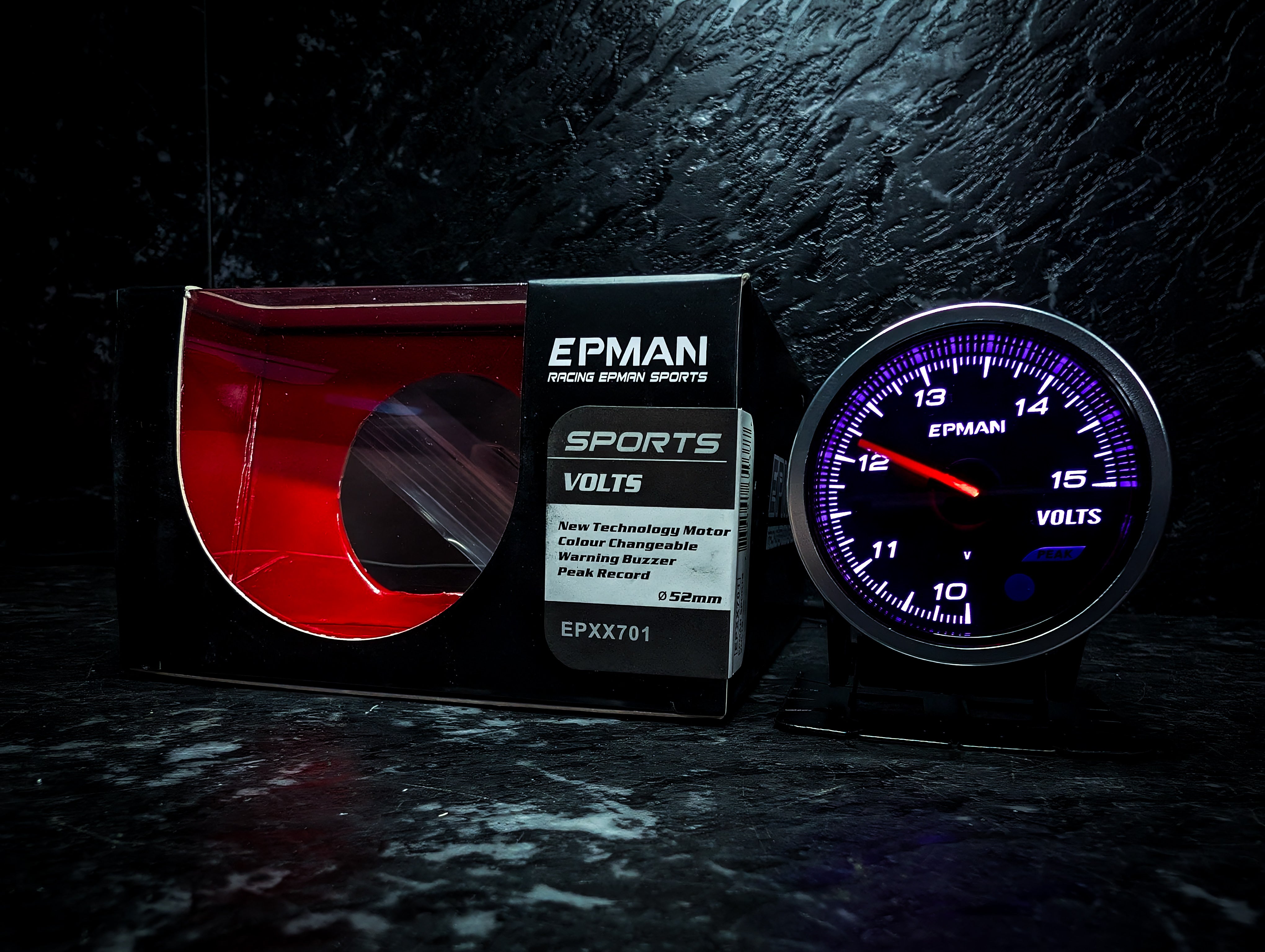 10 Colour Variable Stepper Motorized 52mm Volt Gauge