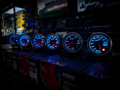 10 Colour Variable Stepper Motorized 52mm Boost Gauge