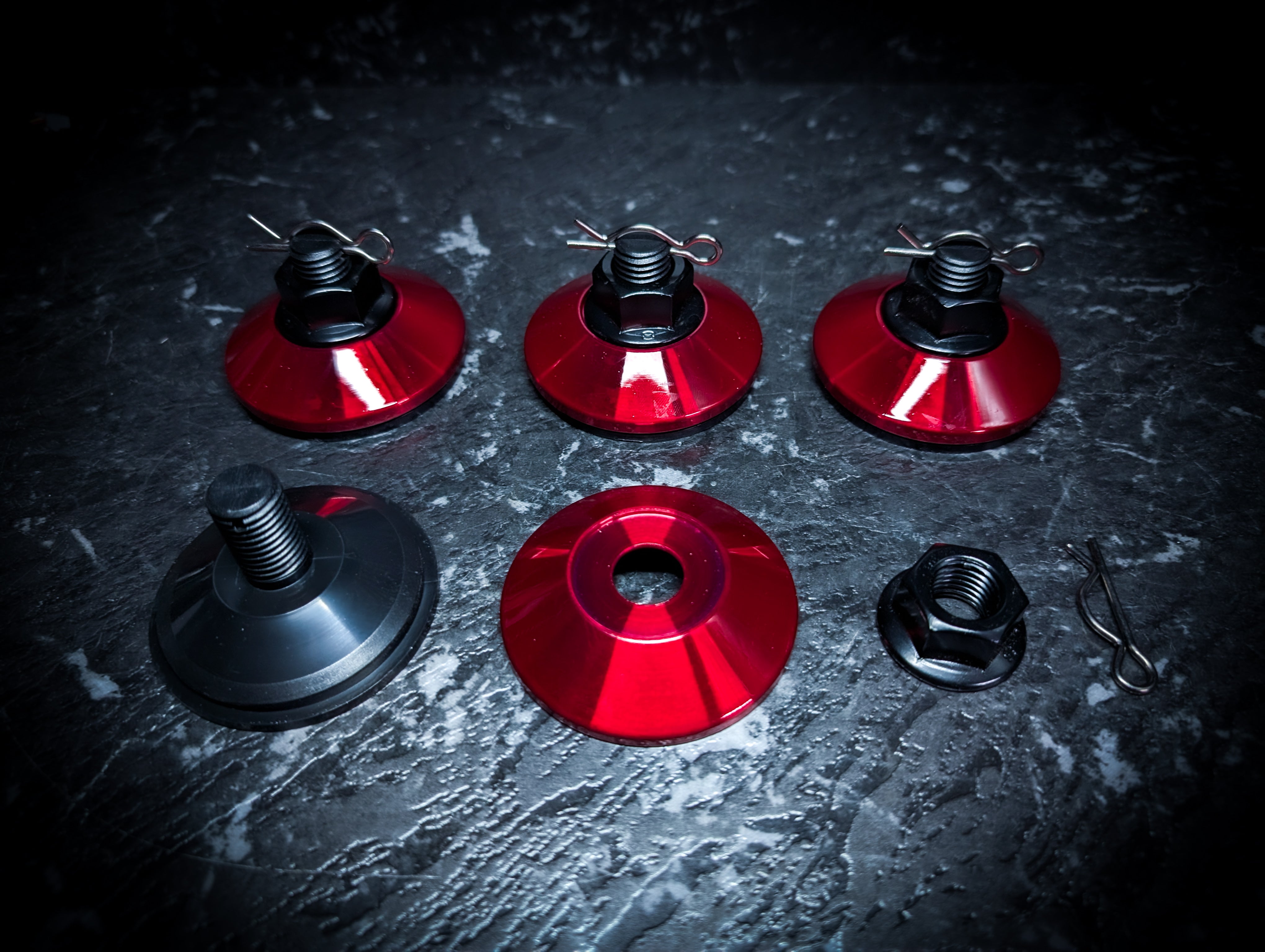 SPARCO Style NT/CRIMSON RED Series Centre Caps