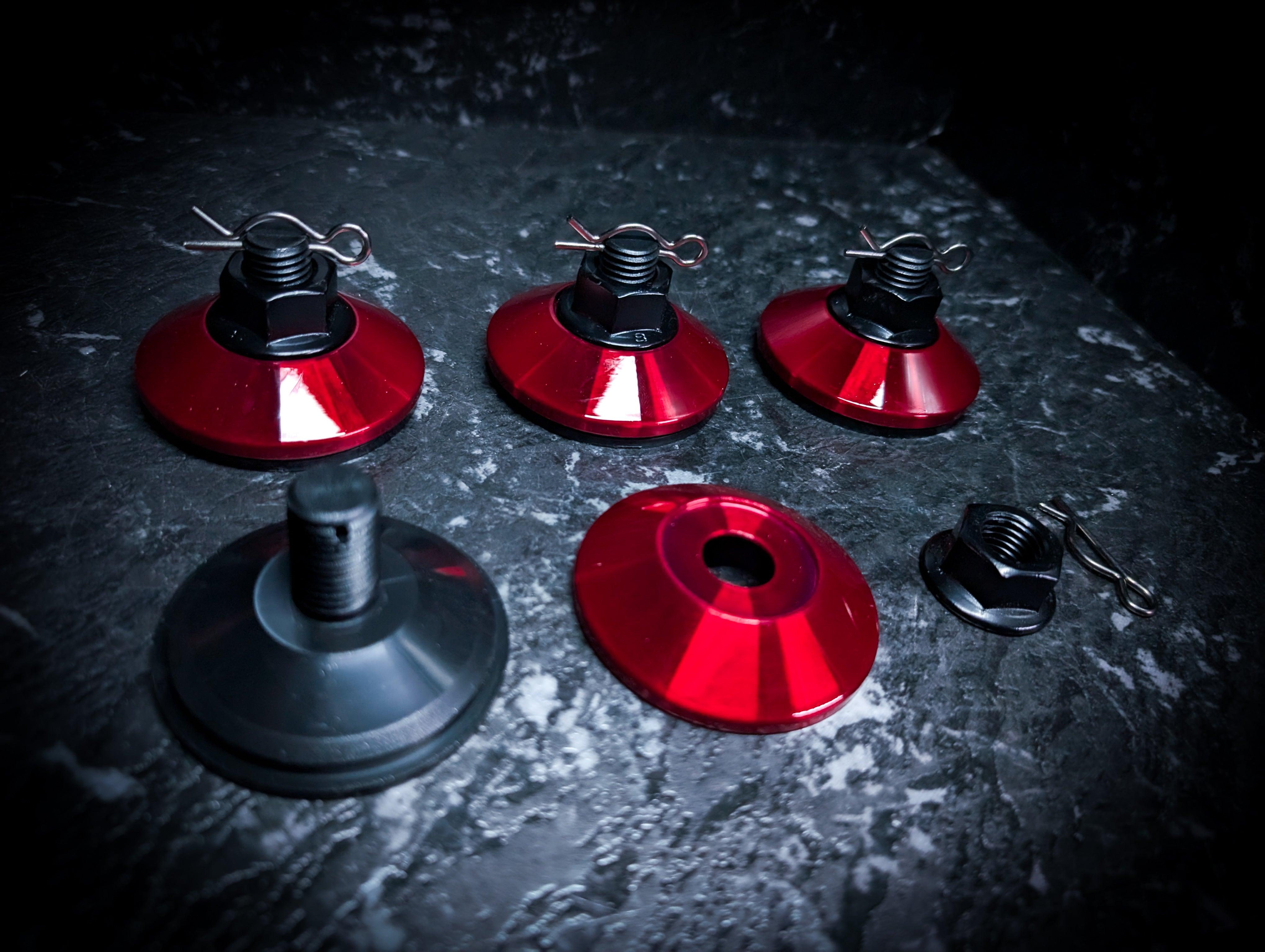 SPARCO Style NT/CRIMSON RED Series Centre Caps