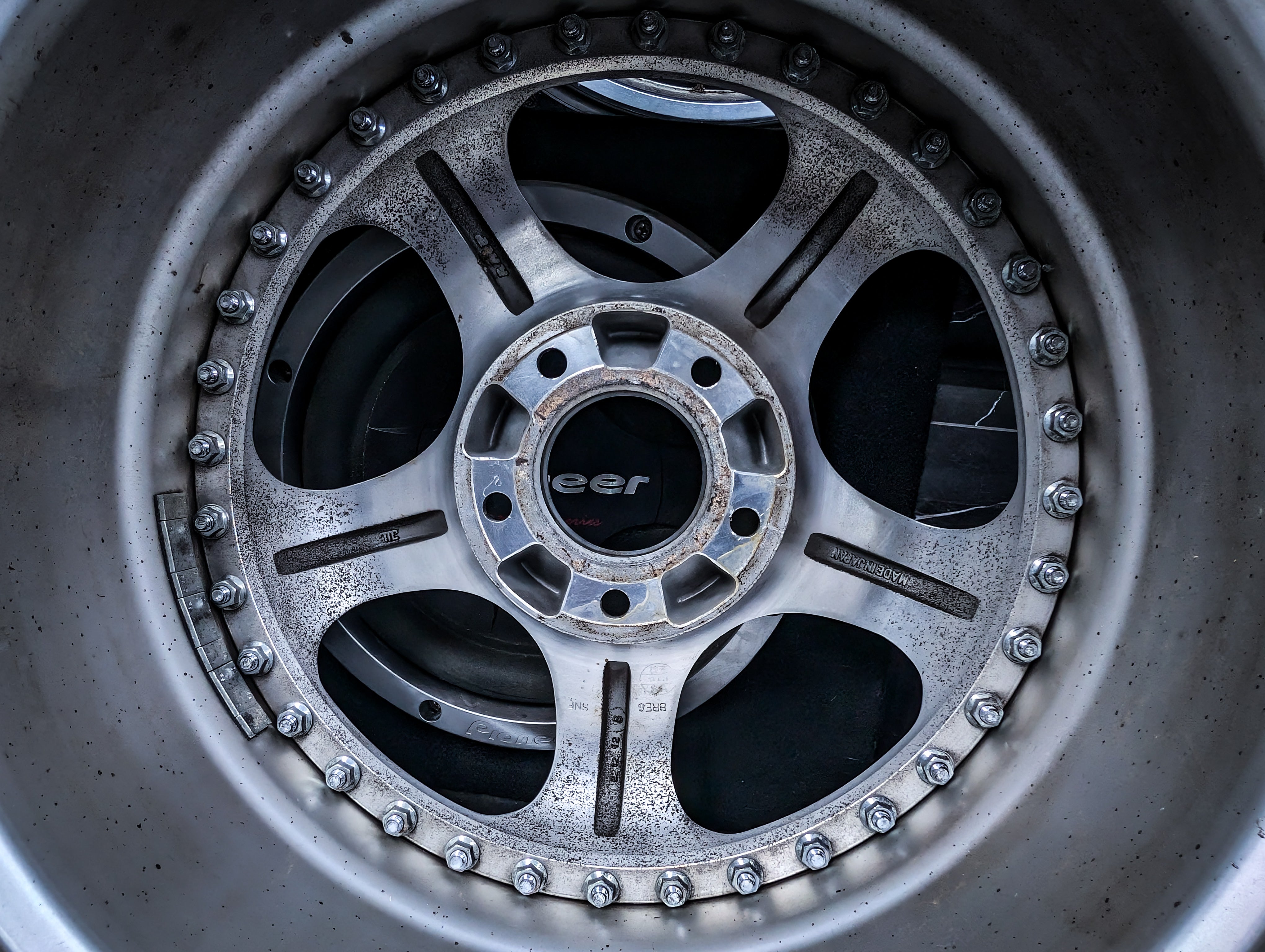 18" WORK Meister Polished Face S1 3P - 3 PIECE Gunmetal Metallic Staggared Wheels x 4