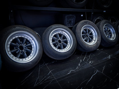 15" PANASPORT C8R Multi Piece Staggared Wheels x 4