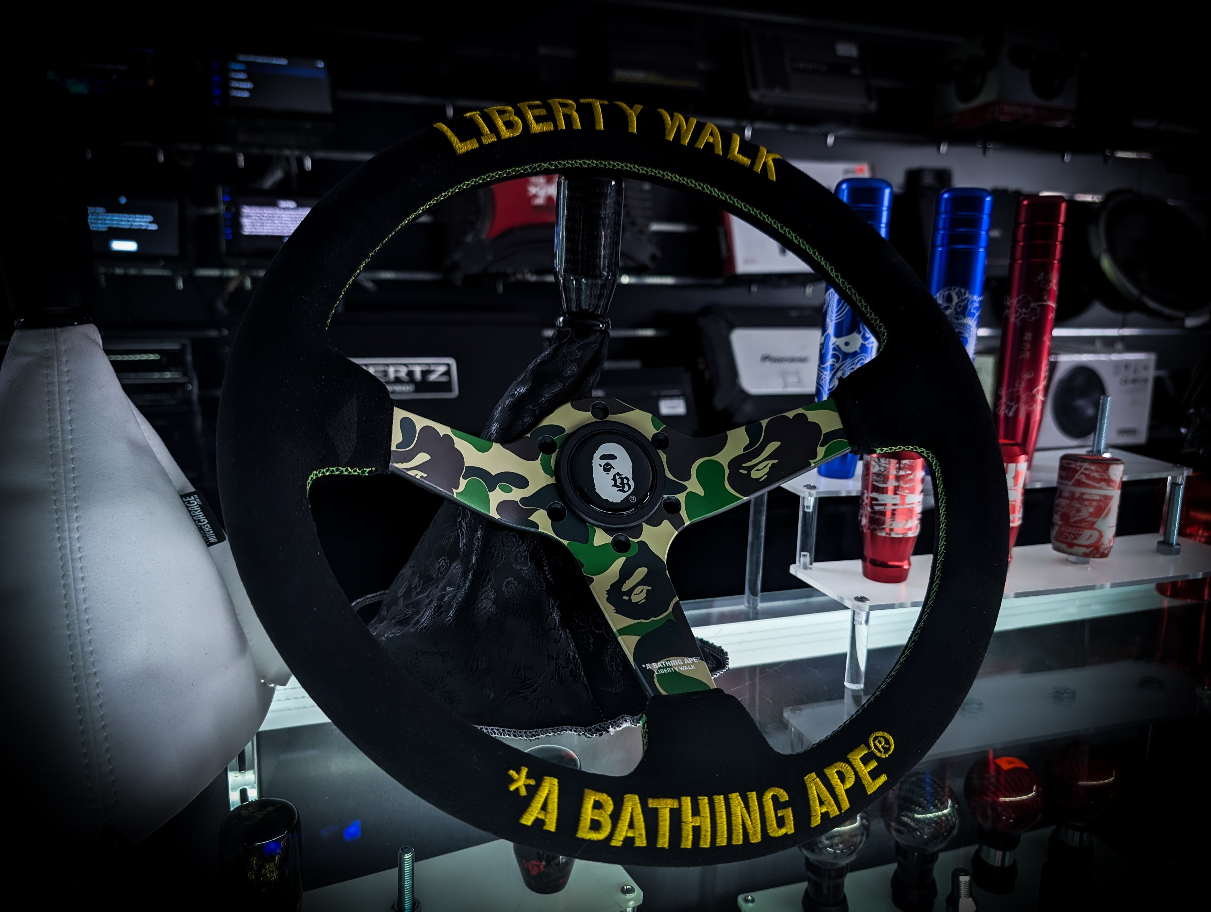 A BATHING APE® x LIBERTY WALK | Deep Dished Steering Wheel