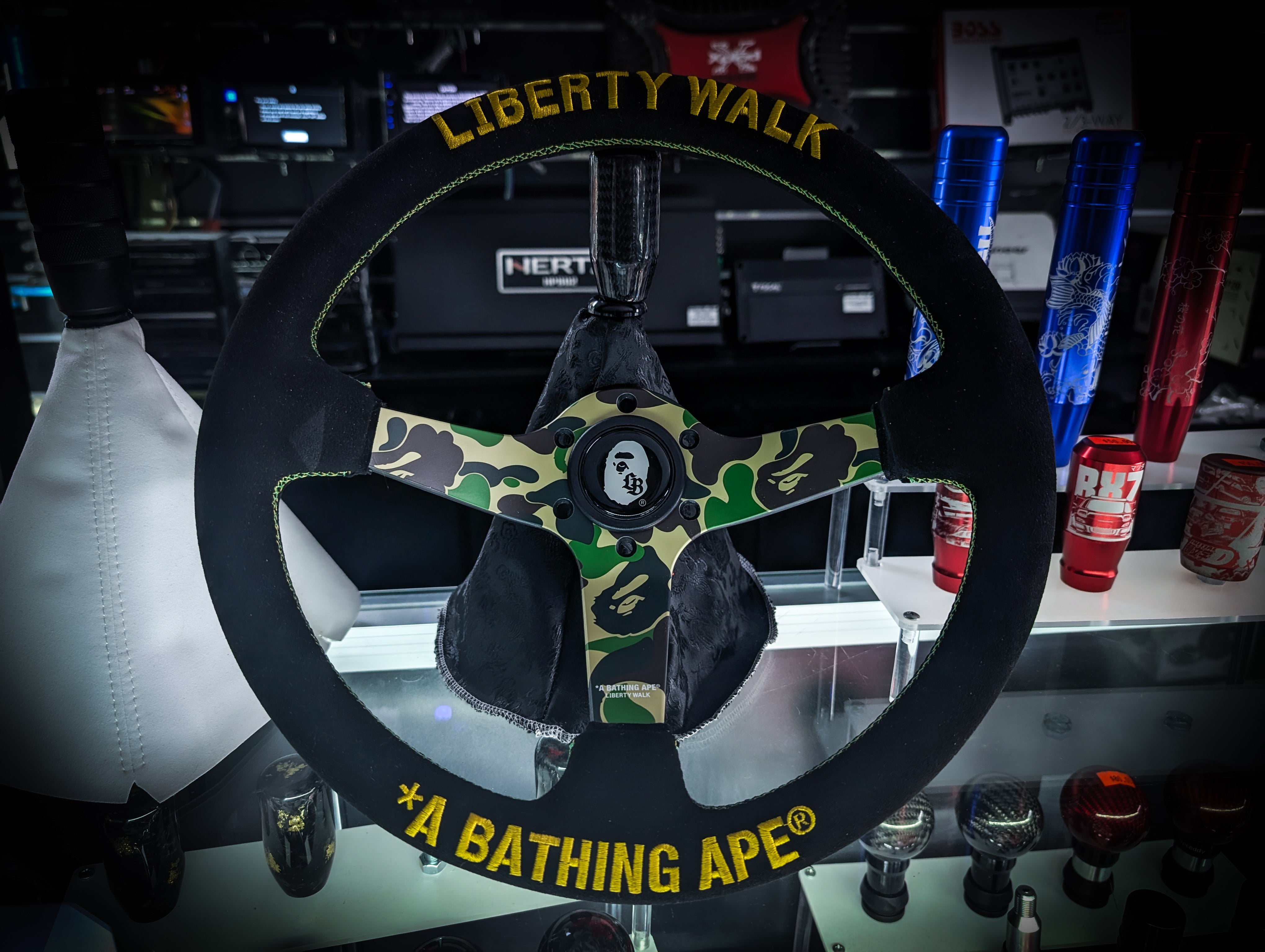 A BATHING APE® x LIBERTY WALK | Deep Dished Steering Wheel