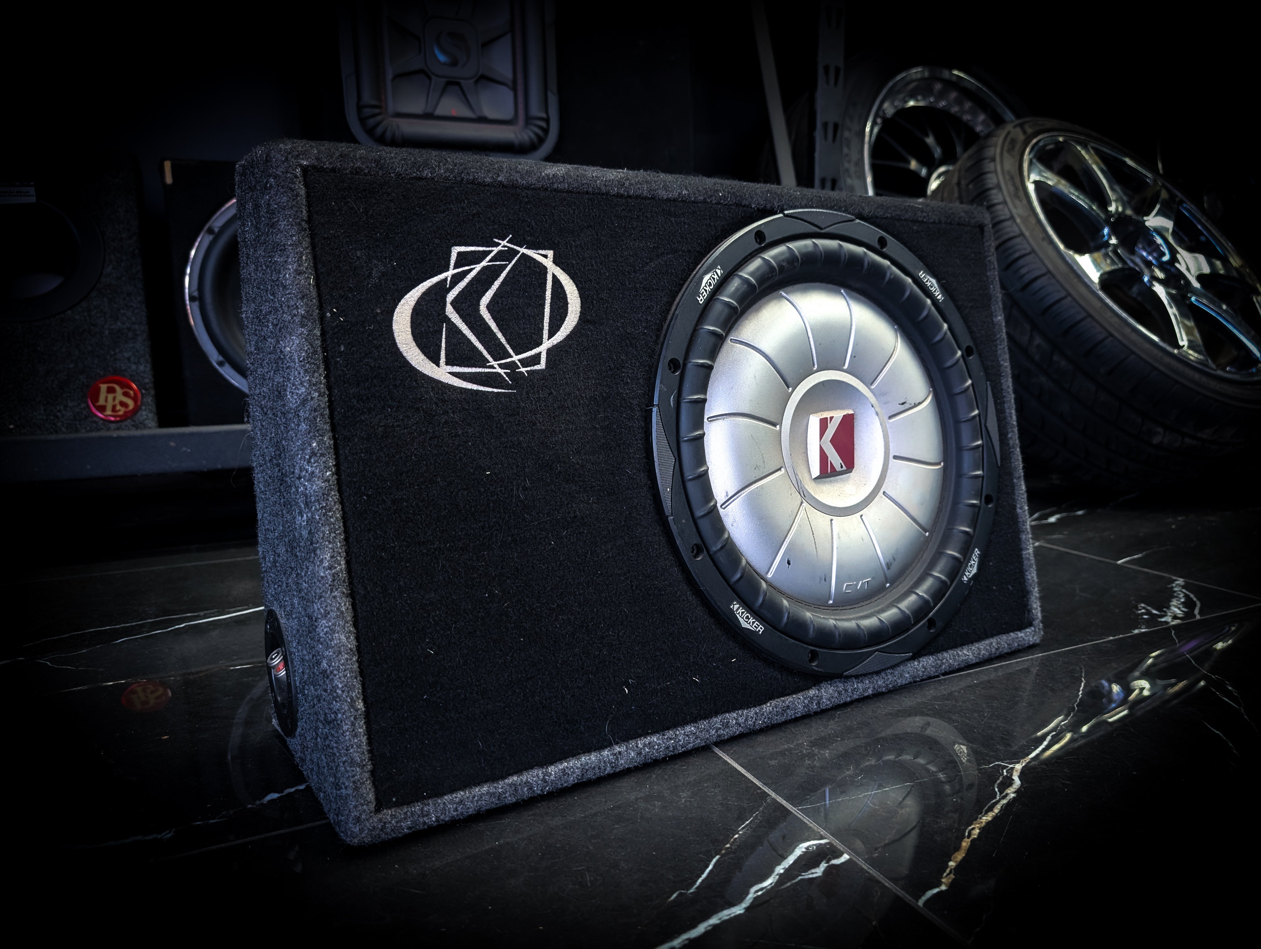 KICKER Slimline 800watt Subwoofer in Slot Ported Enclosure