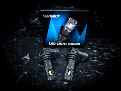NOVSIGHT 9006/HB4 Ultra White 6000k LED Car Headlight Globes