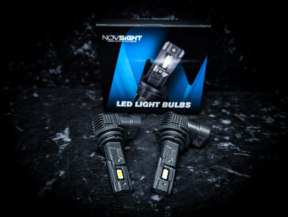 NOVSIGHT 9006/HB4 Ultra White 6000k LED Car Headlight Globes