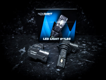 NOVSIGHT 9006/HB4 Ultra White 6000k LED Car Headlight Globes