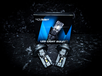 NOVSIGHT H4 Ultra White 6000k LED Car Headlight Globes