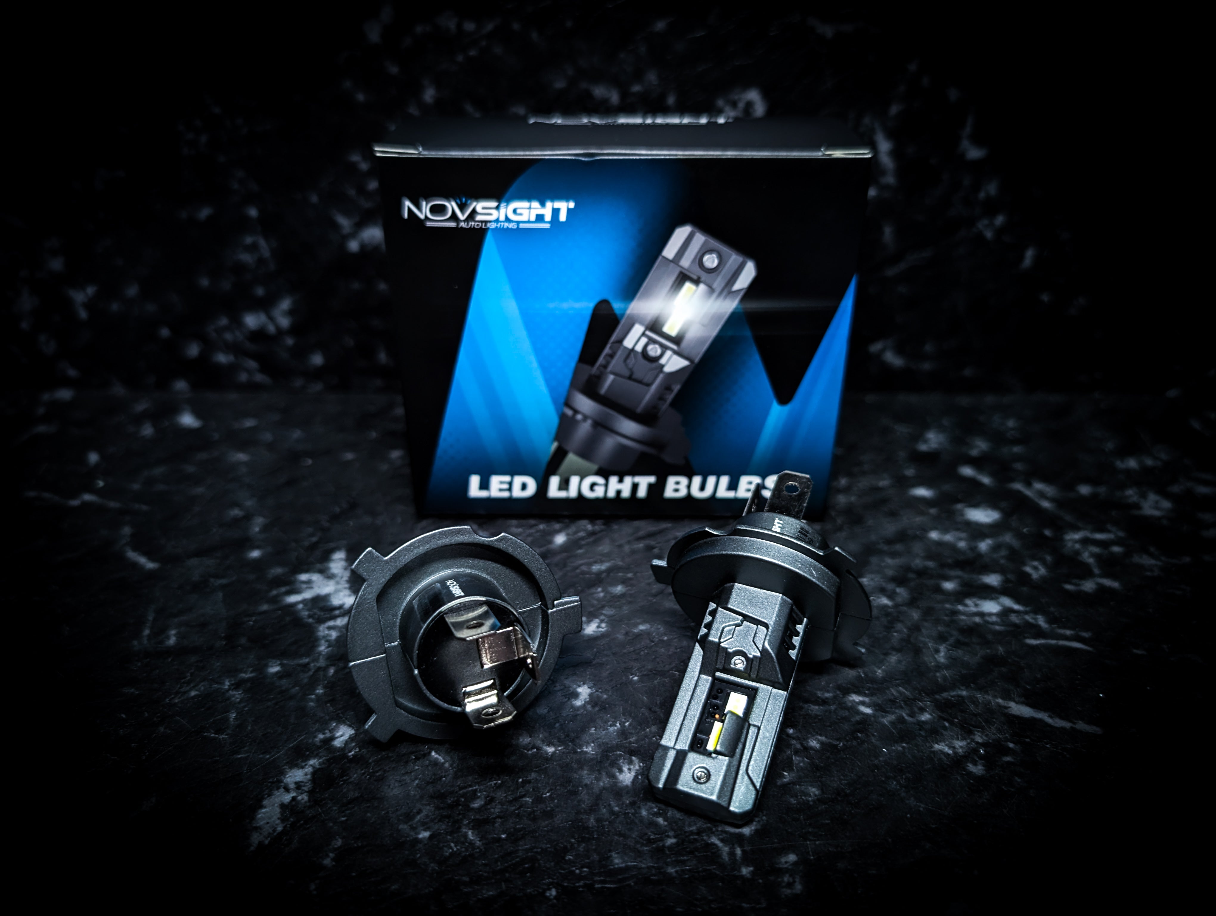 NOVSIGHT H4 Ultra White 6000k LED Car Headlight Globes