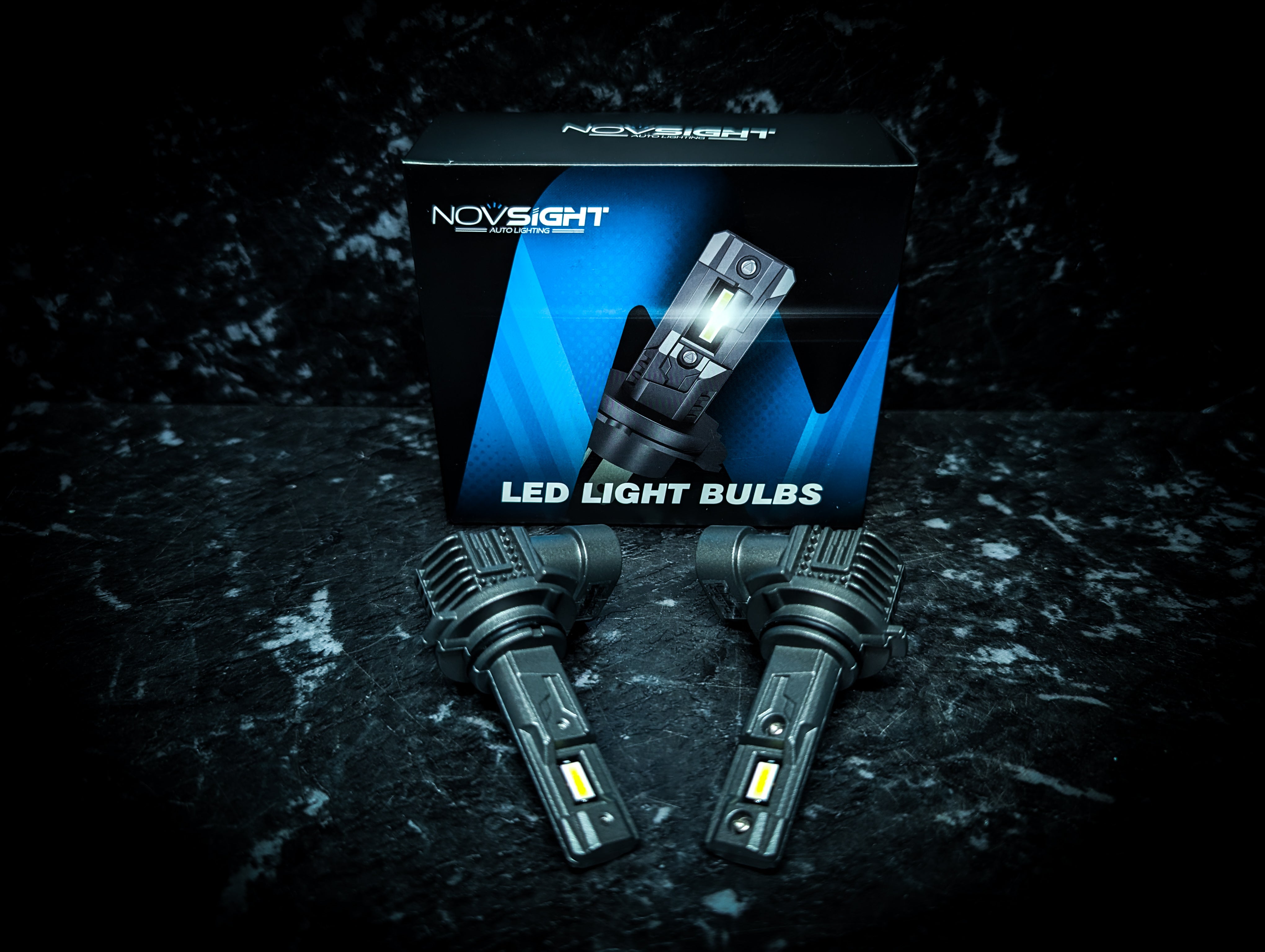 NOVSIGHT 9005/HB3 Ultra White 6000k LED Car Headlight Globes