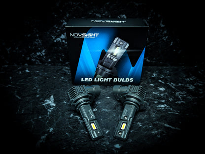 NOVSIGHT 9005/HB3 Ultra White 6000k LED Car Headlight Globes