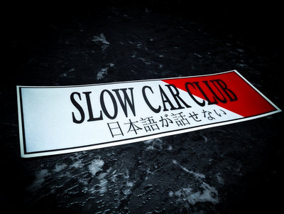 Slow Car Club Reflective Slap Sticker