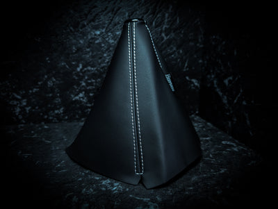 White Stitch | Black Leather Manual Gear Boot