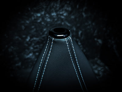 White Stitch | Black Leather Manual Gear Boot