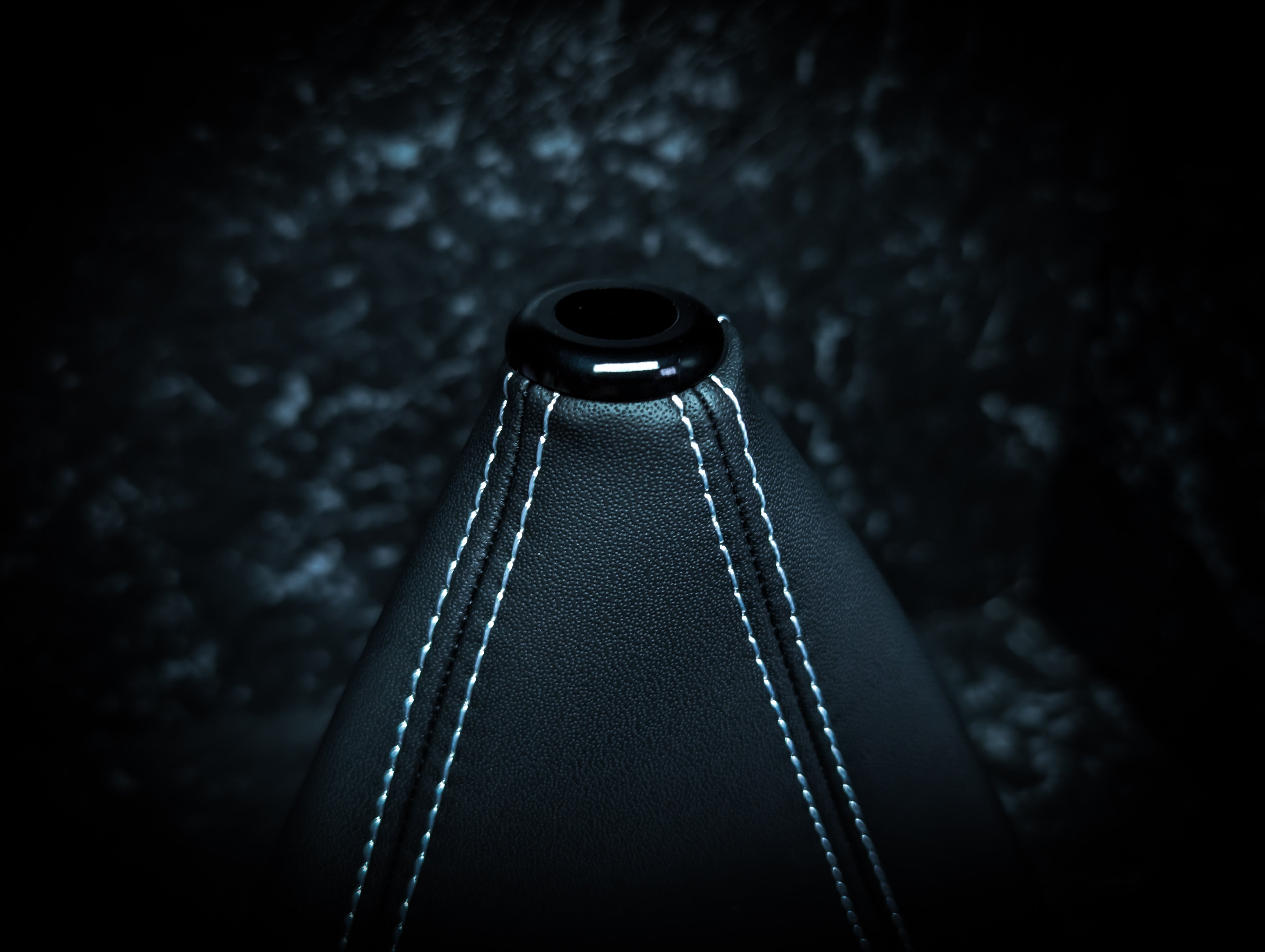 White Stitch | Black Leather Manual Gear Boot