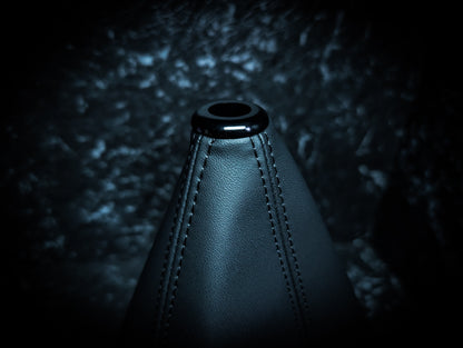 Black Stitch | Black Leather Manual Gear Boot