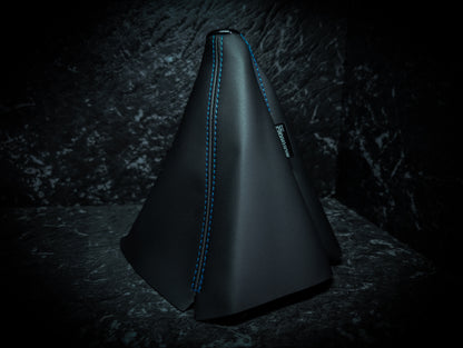 Blue Stitch | Black Leather Manual Gear Boot