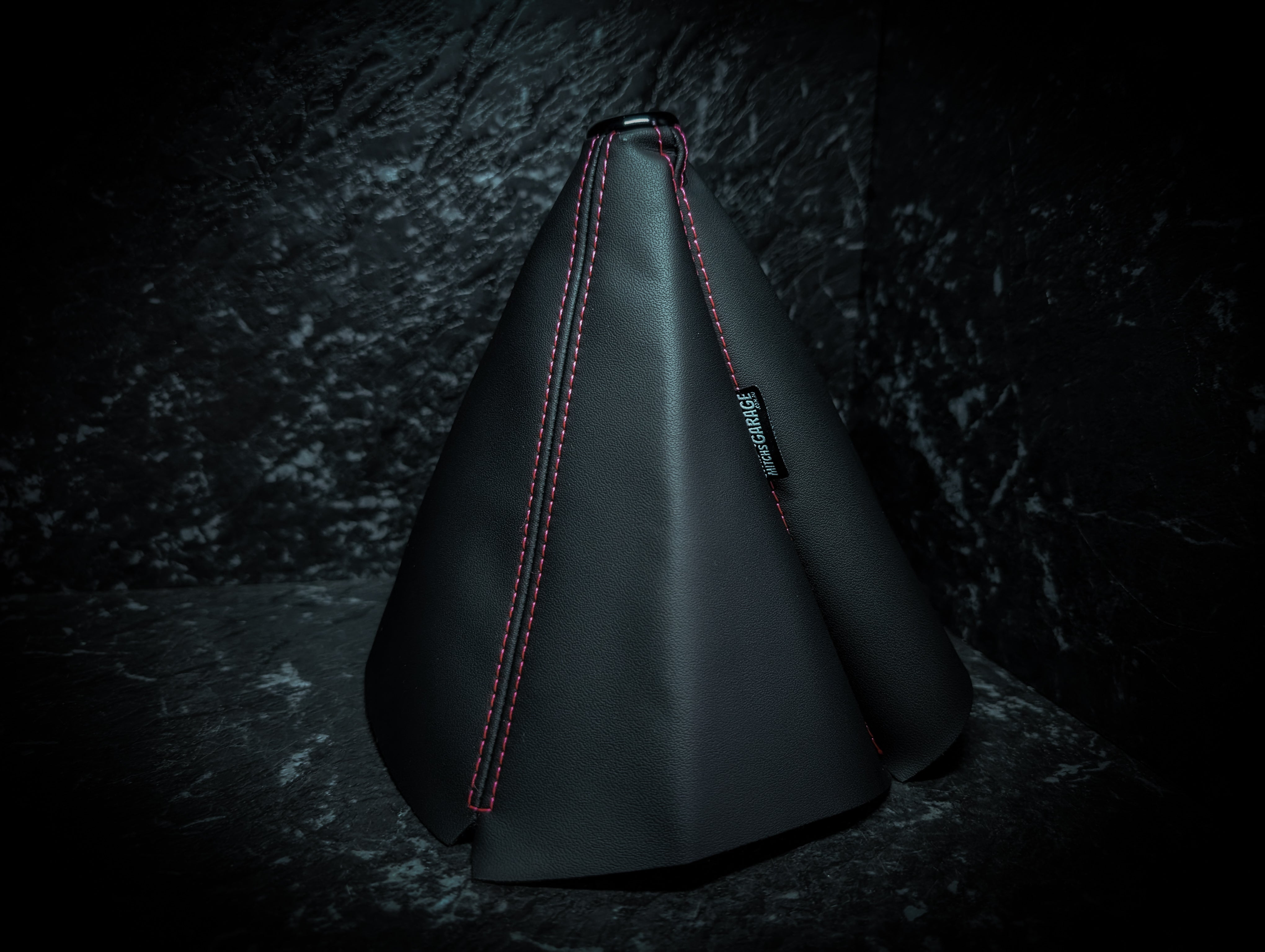 Red Stitch | Black Leather Manual Gear Boot