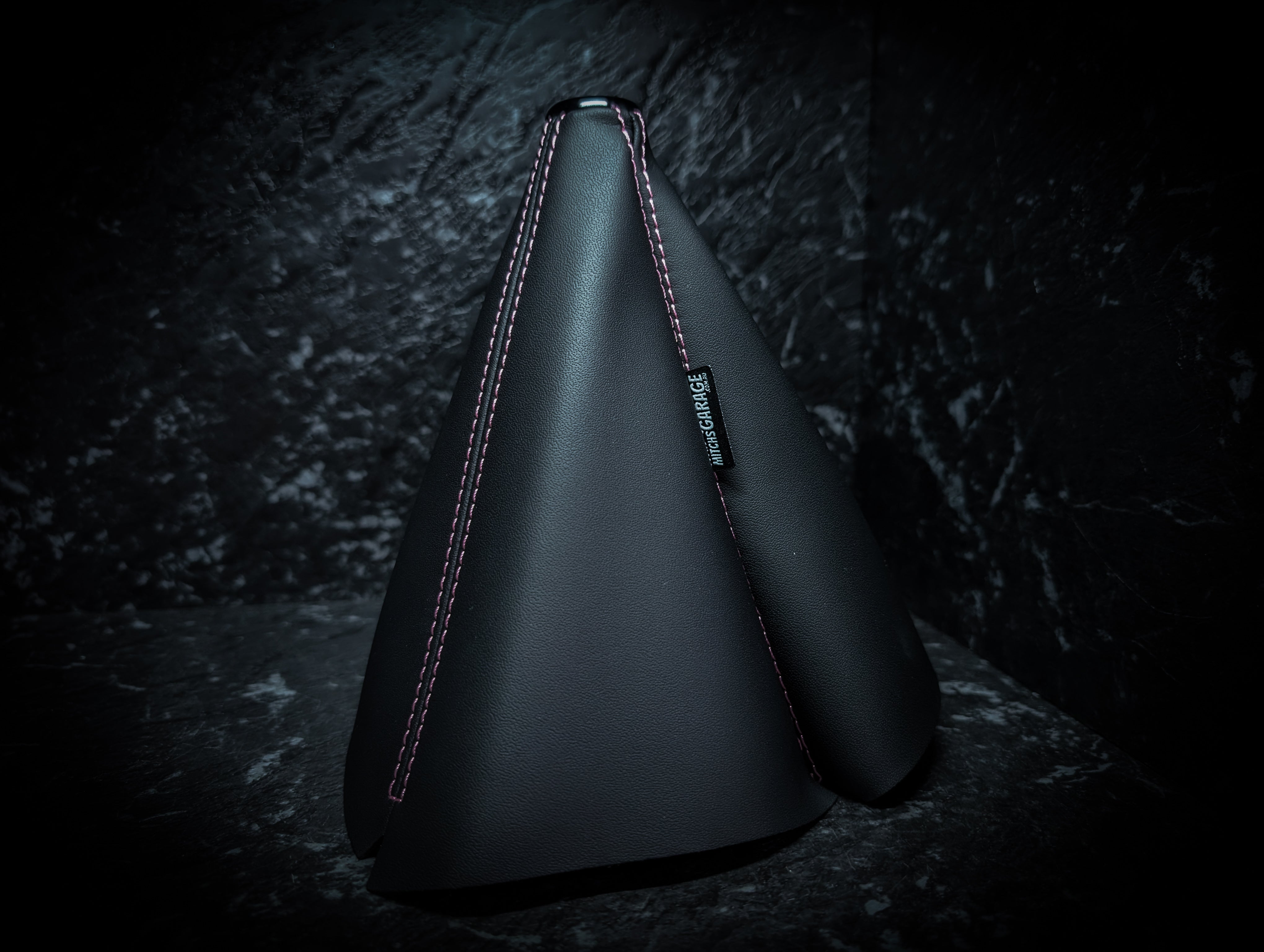 Light Pink Stitch | Black Leather Manual Gear Boot