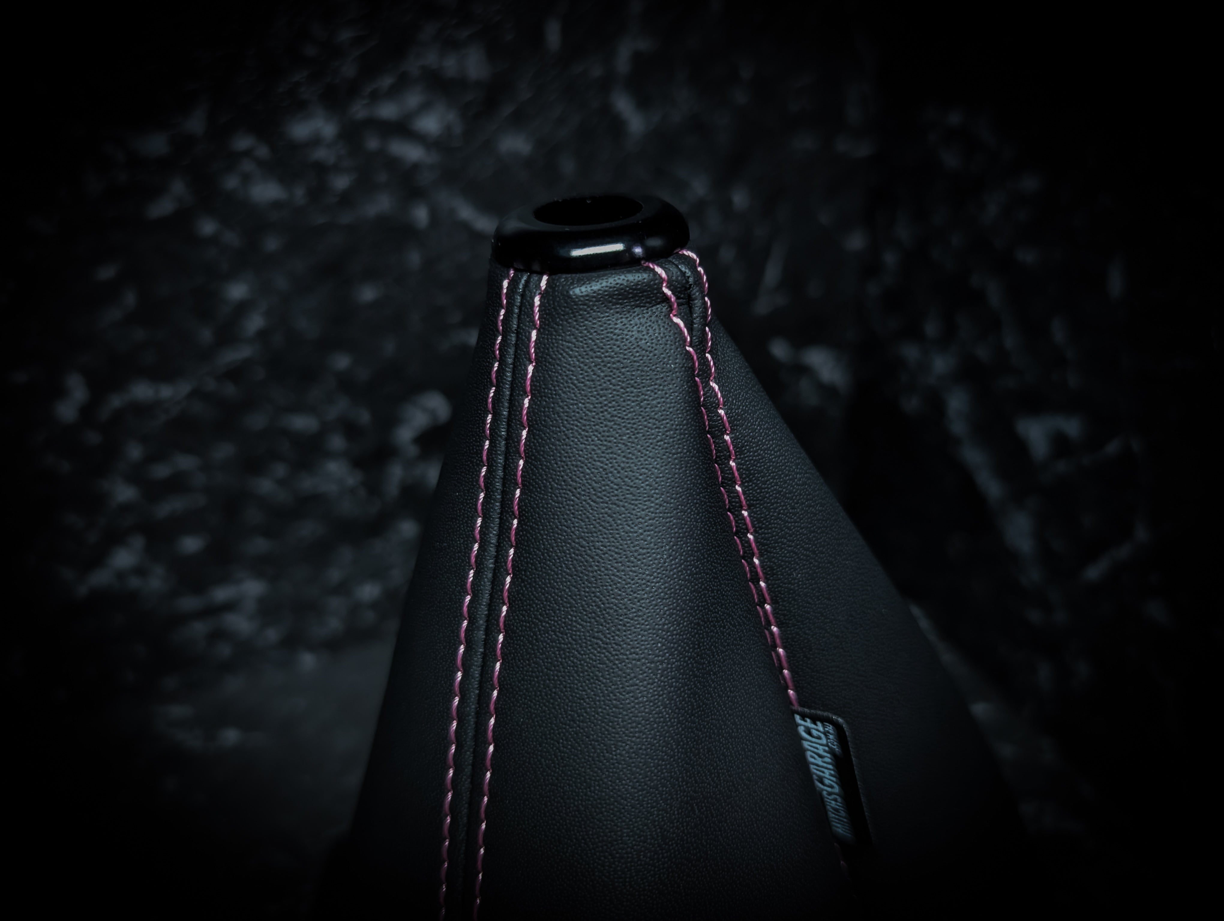 Light Pink Stitch | Black Leather Manual Gear Boot